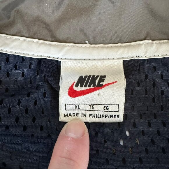 Vintage Nike blue and gray Full Zip Up Windbreaker jacket men's size XL - Picture 6 of 11